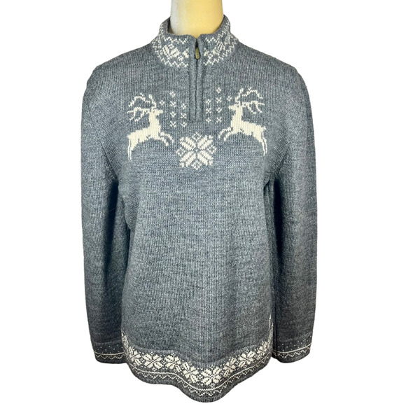 Dale of Norway Sweaters Dale Of Norway Gray Quarter Zipper Sweater